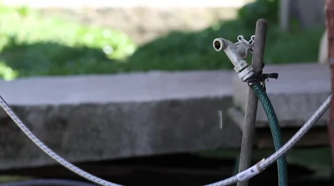 Faucet dripping water drops Stock-Footage 67728725