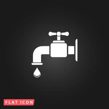 Faucet flat icon Stock Illustration