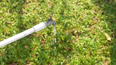 Faucet in garden Stock Footage 73374361