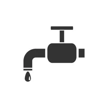 Faucet icon flat Stock Illustration