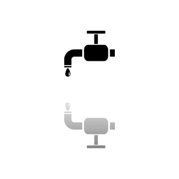 Faucet icon flat Stock Illustration