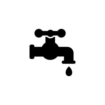 Faucet icon in trendy flat style Stock Illustration