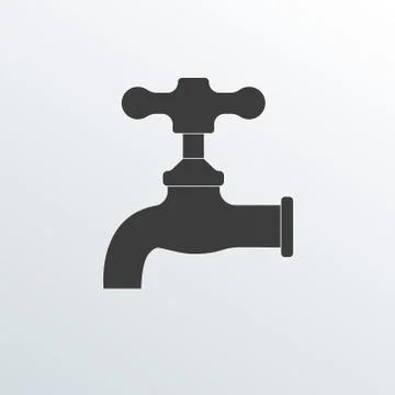 Faucet icon. Vector illustration of tap or faucet. Stock Illustration