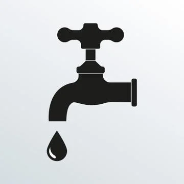 Faucet icon. Vector illustration of tap or faucet. Stock Illustration