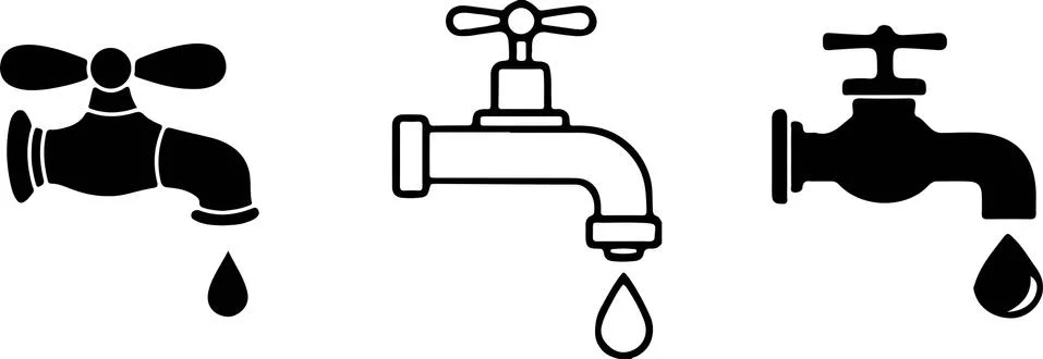 Faucet icon on white background Stock Illustration