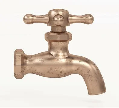 Faucet isolated on white background. 3D illustration Illustration