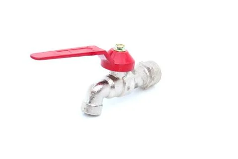 Faucet on isolated white background Stock Photos