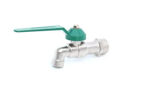 Faucet on isolated white background Stock Photos