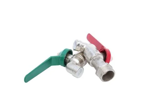 Faucet on isolated white background Stock Photos