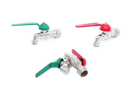 Faucet on isolated white background Stock Photos