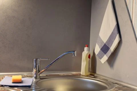 Faucet in kitchen Stock Photos