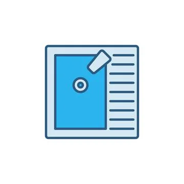 Faucet with Kitchen Sink vector concept blue icon Stock Illustration