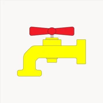 Faucet logo mage icon Stock Illustration