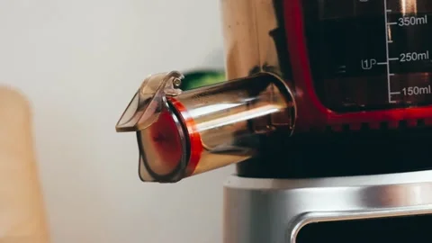 A faucet for a modern juicer. 스톡 동영상 199596747