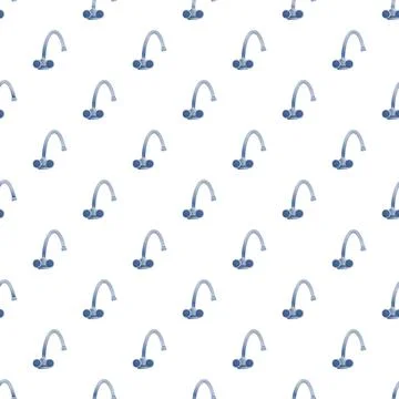 Faucet pattern creating a seamless plumbing background Illustrazione stock