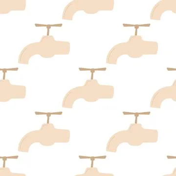 Faucet plumbing resource saving water eco  textile Illustrazione stock