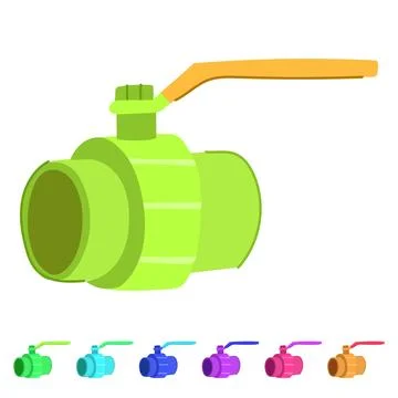 Faucet plumbing valve vector cartoon graphic Stock Illustration