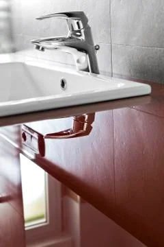 Faucet reflection Stock Photos