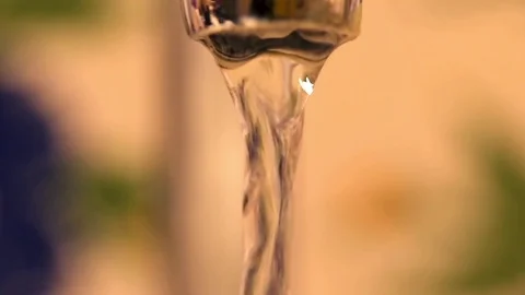 Faucet running water. Macro shoot Stock Footage 82538749
