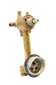 Faucet shower isolated on a white background Stock Photos
