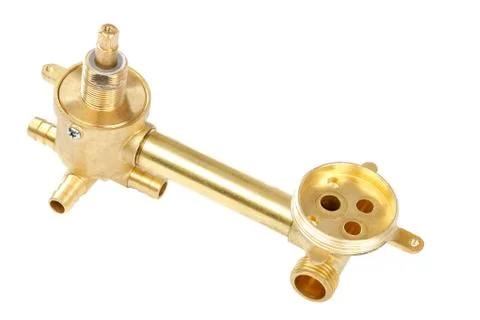 Faucet shower isolated on a white background Stock Photos