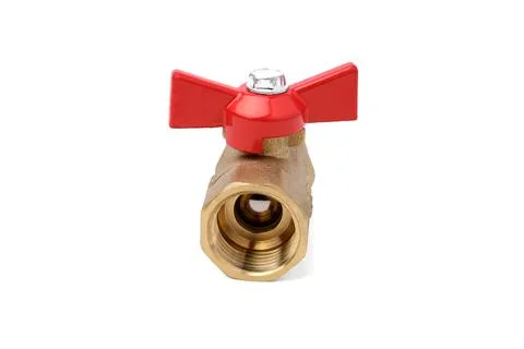 Faucet from the side of the female thread isolated on a white background. Foto stock