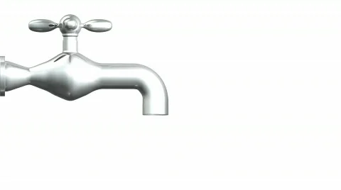 Faucet Side View Loopable HD1080 Stockbeeldmateriaal 474524