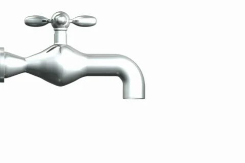 Faucet Side View NTSC Loopable Stockbeeldmateriaal 474523