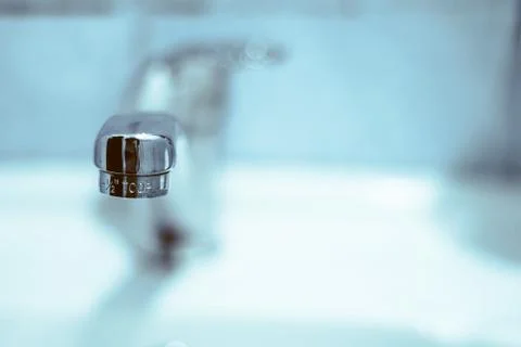 The faucet in the sink Stock Photos