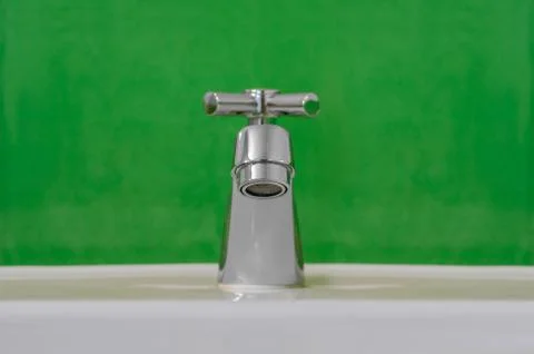 Faucet on the sink Stock Photos