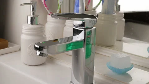 Faucet still. background video. motionless faucet Stock Footage 146510949