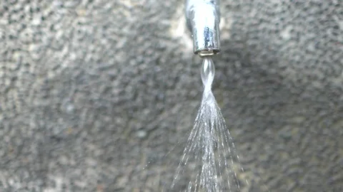 Faucet with water, close up. Stock Footage 100669879