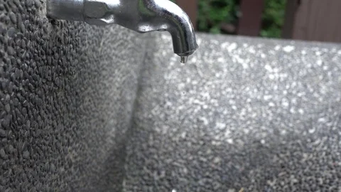 Faucet with water, close up. Stock Footage 100670746