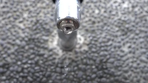 Faucet with water, close up. Stock Footage 100671720
