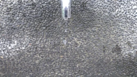 Faucet with water, close up. Stock Footage 100671758