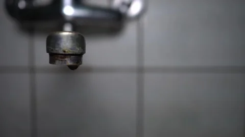 Faucet with water, close up. Stock Footage 100837316