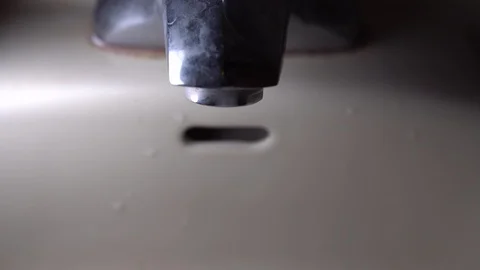 Faucet with water, close up. Stock Footage 100841949