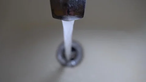 Faucet with water, close up. Stock Footage 100842155