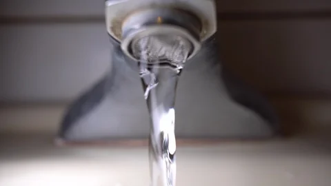 Faucet with water, close up. Stock Footage 100842351