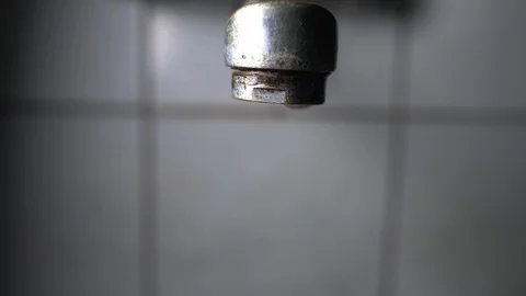 Faucet with water, close up. Stock Footage 100842750