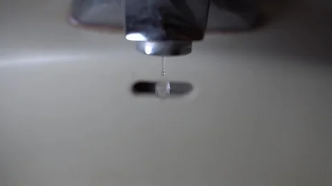 Faucet with water, close up. Stock Footage 100843356