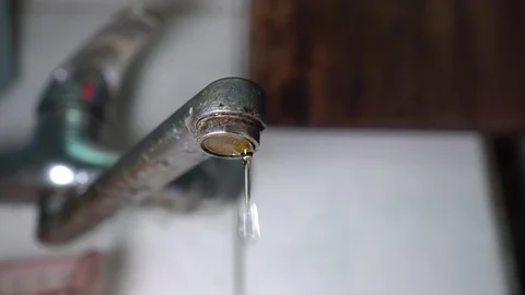 Faucet with water, close up. Stock Footage 100915105
