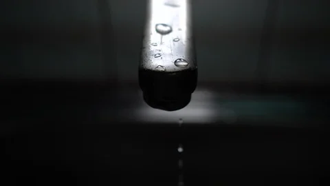 Faucet with water, close up. Stock Footage 100915570