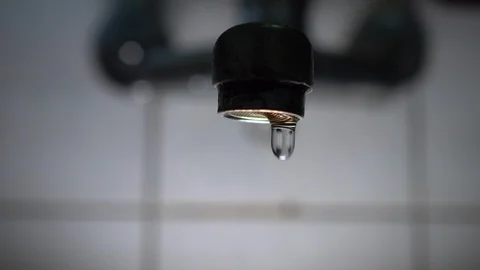 Faucet with water, close up. Stock Footage 100916797
