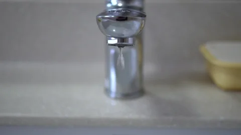 Faucet with water, close up. Stock Footage 102667953