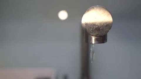 Faucet with water, close up. Stock Footage 102675403