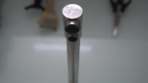 Faucet with water, close up. Stock Footage 102675996