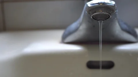 Faucet with water, close up. Stock Footage 105890961