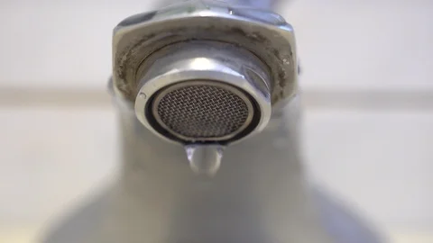 Faucet with water, close up. Stock Footage 113912725