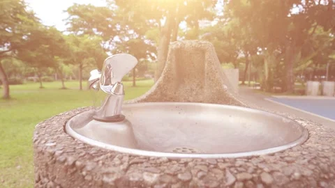 Faucet with water, close up. Stock Footage 143961196